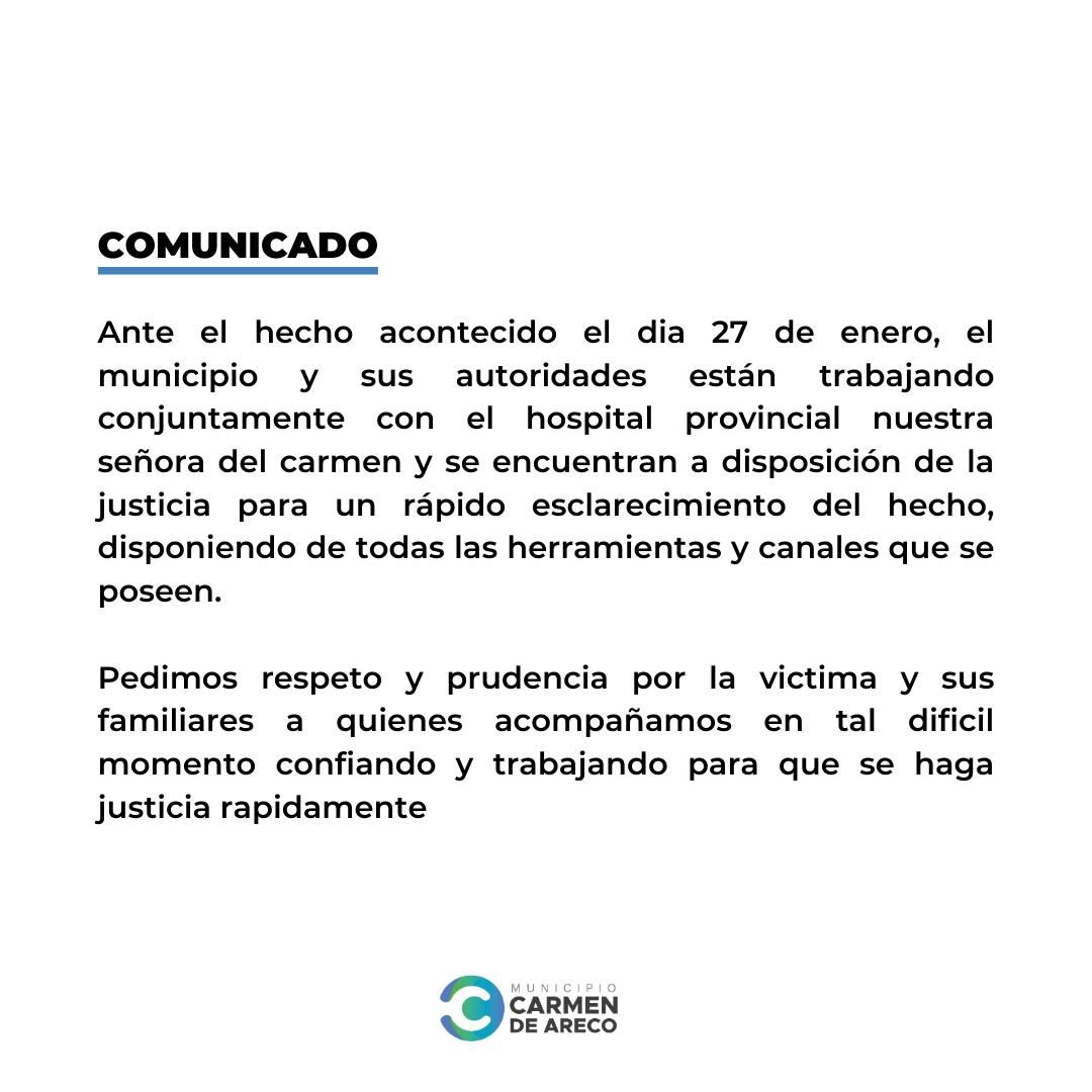 comunicado abuso Carmen de Areco