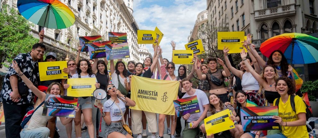 Amnistía Internacional presente en la Marcha del 1F.