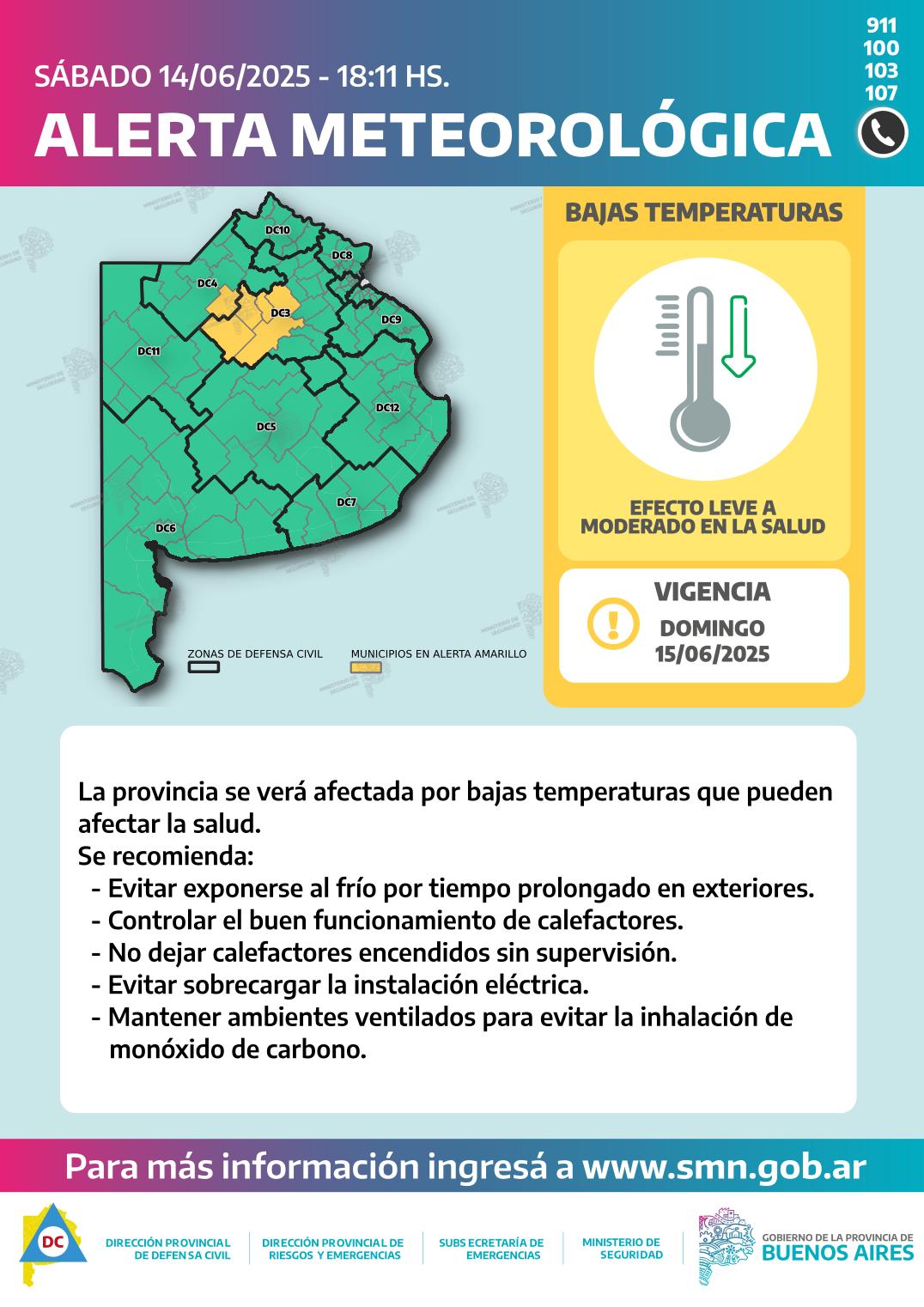 alerta domingo 15 junio