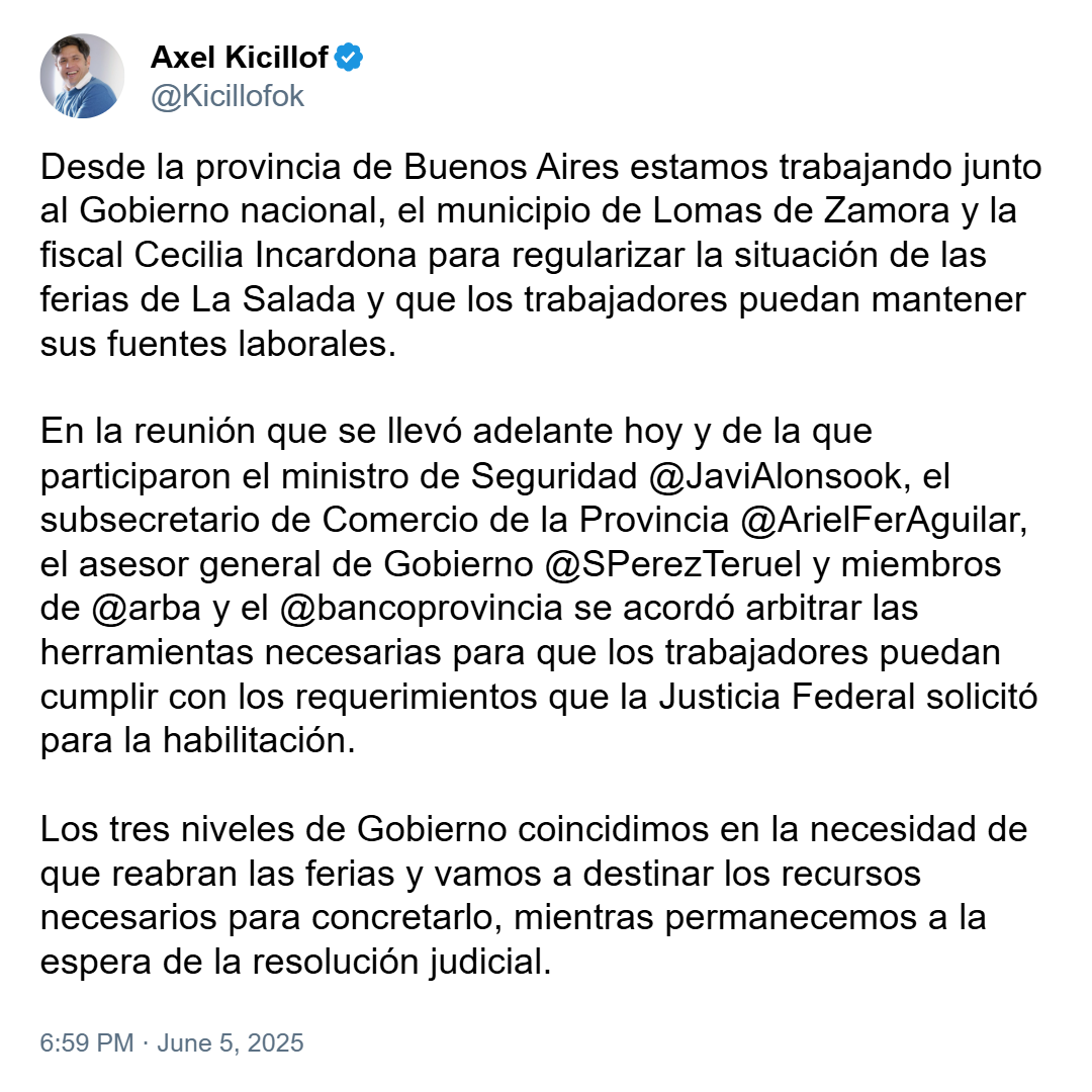 Kicillof la salada