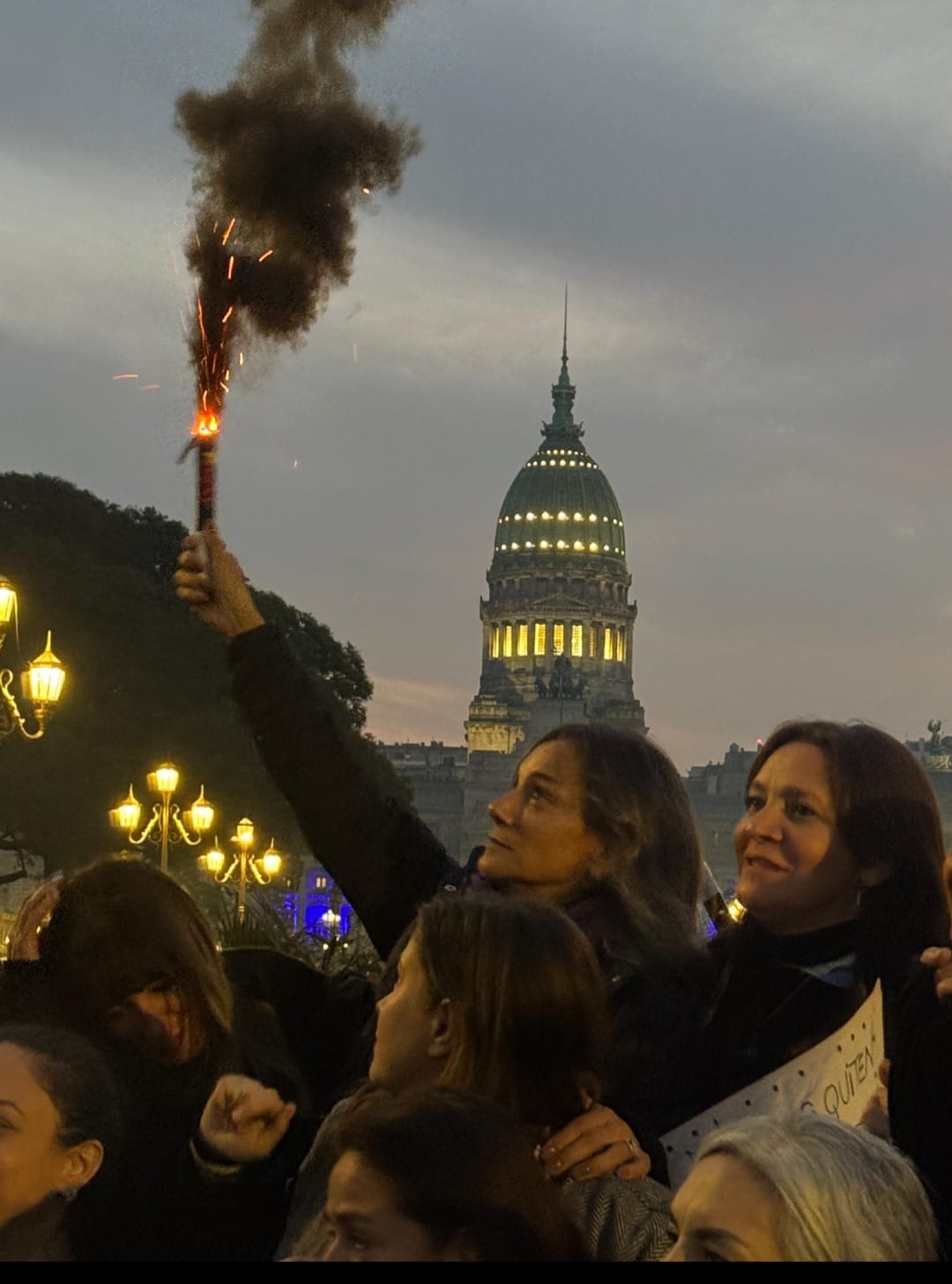 Malena Galmarini participó de la marcha al Congreso de los miércoles.. Foto: Mujeres del Frente Renovador.