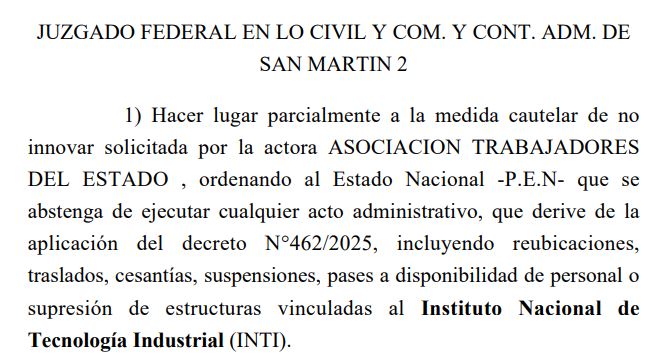 fallo inti