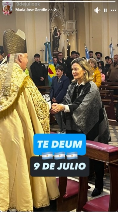 Gentile en el tedeum