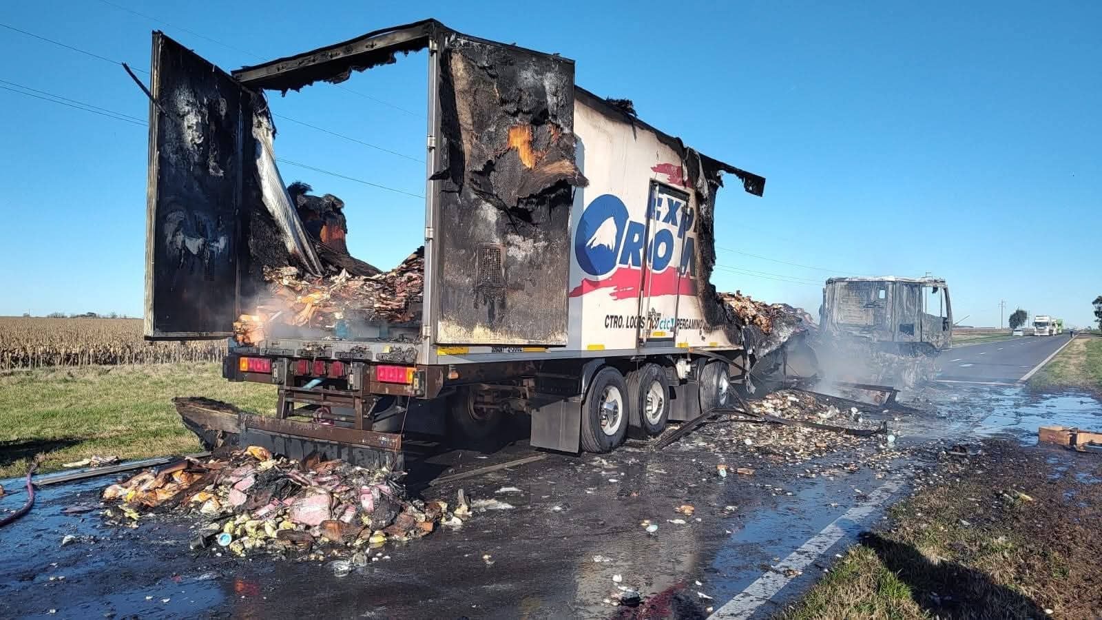 camión quemado ruta 5