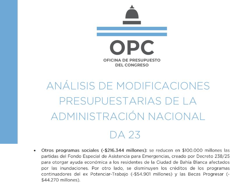 informe opc bahía blanca