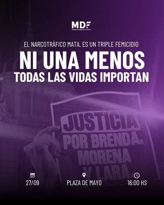 La convocatoria del MDF publicada por Estela Díaz en redes sociales.