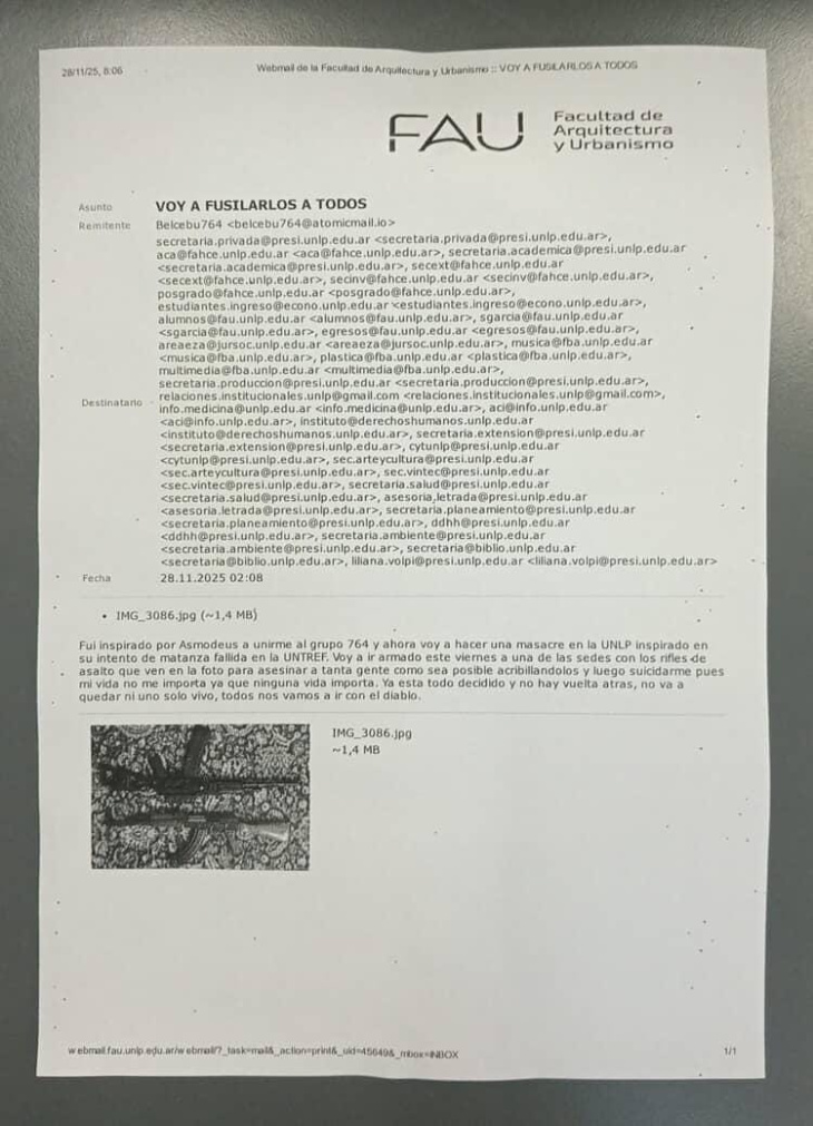 amenaza unlp grupo 764