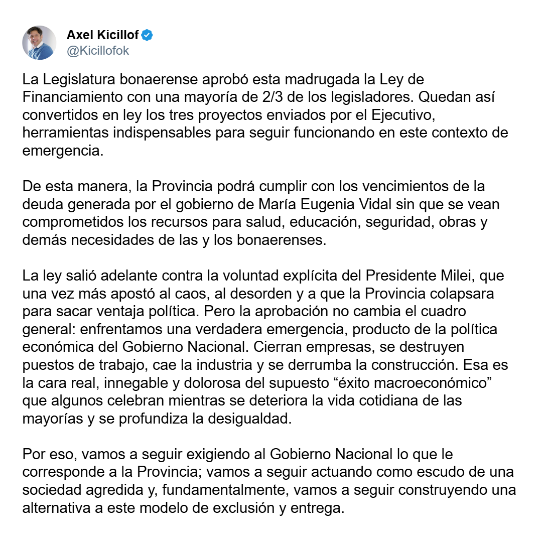 kicillof endeudamiento