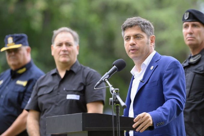 Axel Kicillof en el Congreso Provincial de Seguridad al anunciar la ampliación del programa Entramados