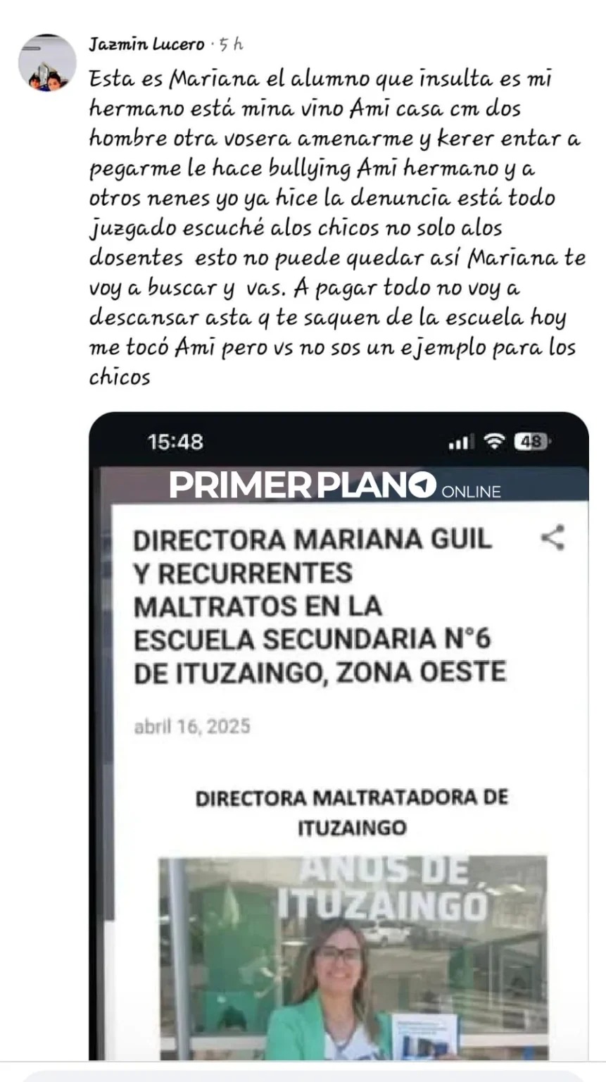 Amenaza escuela ituzaingo