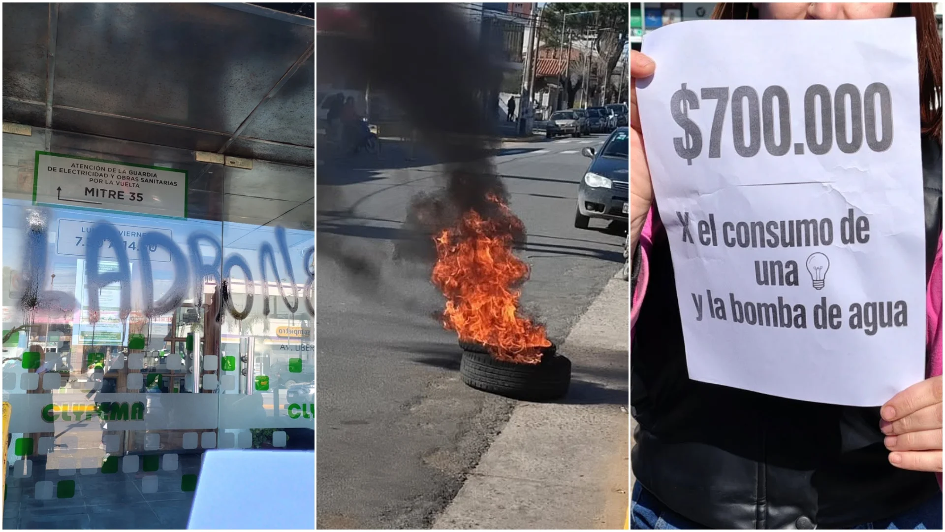 Protesta en Mar de Ajó contra las tarifas de Clyfema