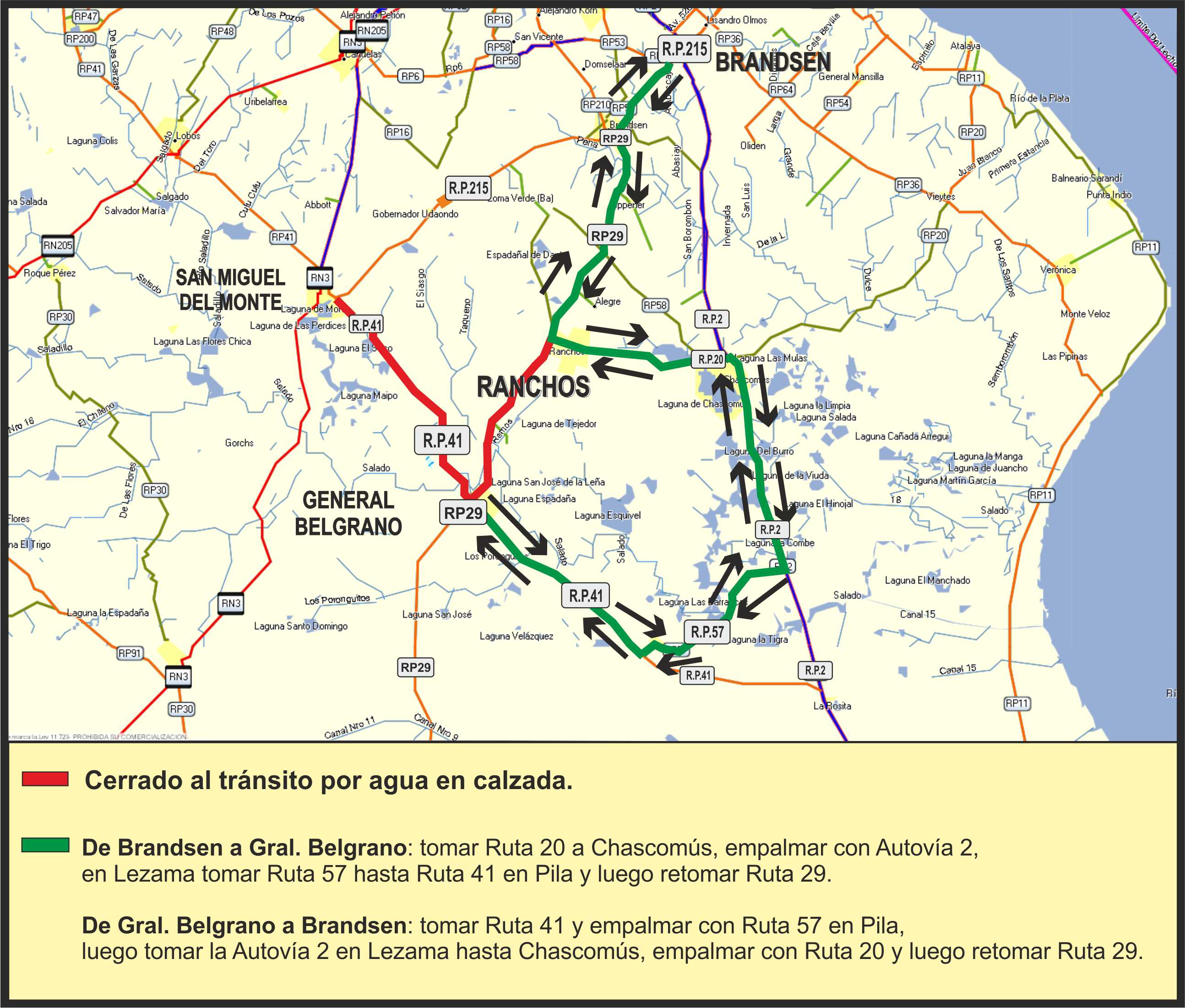 Inundaciones: Estado de las rutas provinciales – La Noticia 1