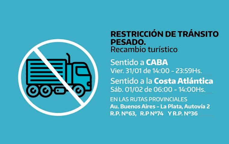 Restricción de camiones en rutas de la Provincia de Buenos Aires por ...