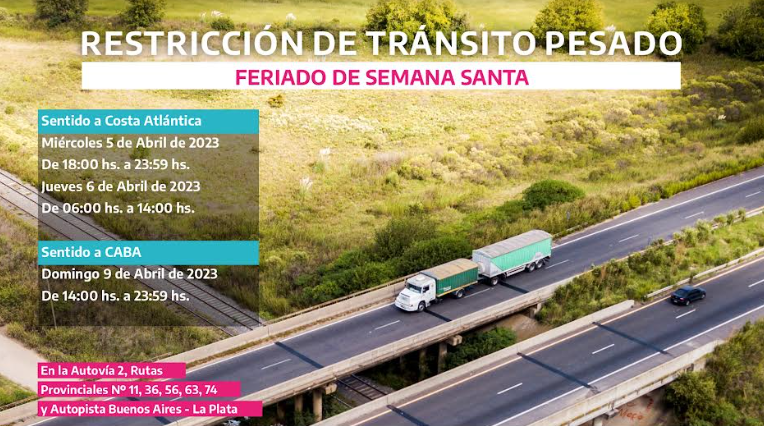 Restricción de camiones en rutas de Provincia de Buenos Aires por ...